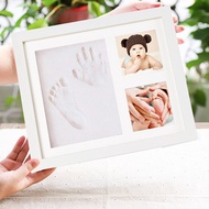 Set Hundred Days Newborn Gifts Baby Picture Frame Ink Pad Solid Wood Cross-Border Photo Frame 33cm H