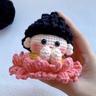 Hand Knitted Buddha Car Hanging Ornament Automobile Decoration Crocheted Bag Charm Accessory Diy Mat