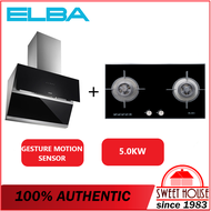 ELBA 1600M3/HR Designer Cooker Hood EH-N9125ST(BK) + Elba Hob EGH-G8592G(BK) Tempered Glass 5.0kW Bu