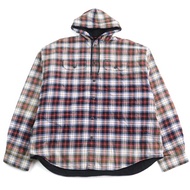 Excellent condition BALENCIAGA 23SS BLEACHED PLAID HOODED SHIRT 699223 100% cotton vintage-finished 