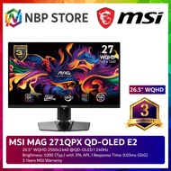 MSI MAG 271QPX QD-OLED E2 26.5” WQHD 240Hz Gaming Monitor