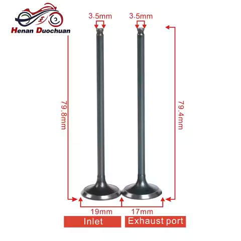 3.75mm Inlet Outlet Input Output Intake Valve Exhaust Valve Stem For Honda CBR250 MC17 MC19 MC22 CB2