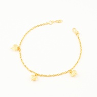 916/22K Gold Bracelet Chain Love 3 PGJB181663