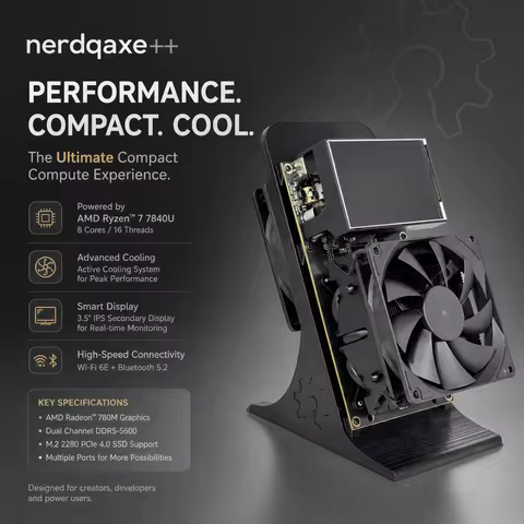 yysluping Dual-Fan Bitcoin Miner with LCD Screen - Open-Source ASIC Miner, Low Noise for Home Mining