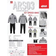 100% ORIGINAL GIVI ARS03 ACQUARIDE RAINSUIT RAINCOAT REFLECTIVE GREY BK/ GREY YELLOW S-6XL (NEW OCT 