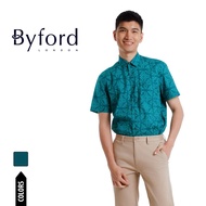 Byford Kemeja Lelaki | Byford Slim Fit Printed Cotton Short sleeve 3425005E