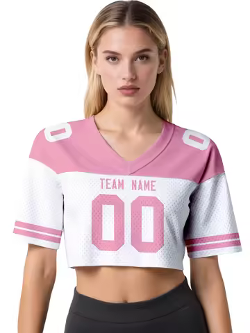 Custom Y2K Football Crop Jerseys Personalize Printed Name Number Football Crop Shirt Team Football J