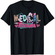 Men's cotton T-shirt CMA Medical Assistant Nurse Leopard Stethoscope Women Men T-Shirt Fast Shipping