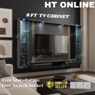 TV Cabinet 8 Kaki / Kabinet TV Gantung / Rak TV Minimalist / Kabinet Ruang Tamu / Almari TV Moden