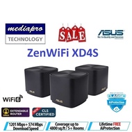 ASUS XD4S 3-pack ZenWiFi Whole Home Mesh WiFi 6 System (3 Pack) Extendable Router, AiMesh ( XD4 ) Asus Singapore Warrant