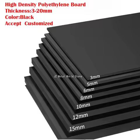 Black HDPE Board Wear Resistant PE Plate Polyethylene Sheets Plastic Flat Gasket Thickness 3 To 20mm