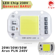 Mata Lampu LED Chip COB 10W 20W 30W 50W DOB Cahaya Merah Hijau Biru - High Power LED HPL 220V PLN