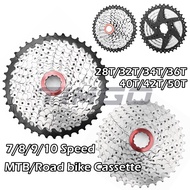 MTB Mountain Road Folding Bike 7/8/9/10 Speed Cassette Cogs Sprocket Red Lock Ring 11-28T 12-32T 11-34T 11-36T 11-40T 11-42T 11-50T Compatible for Shimano Altus Acera Alivio Deore