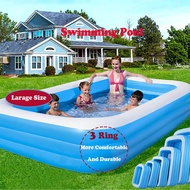 SOFTTO Kolam Mandi Budak 3 RING Inflatable Swimming pool For Kids Pool Kolam Mandi Besar Kolam Renan