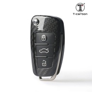 T-Carbon® Genuine Carbon Fibre FOB Key Case for Audi  A2, A3, A4, A5 flip key