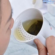 茶杯陶瓷帶蓋子過濾手繪泡茶杯月牙茶水分離個人辦公室喝茶杯子刻字