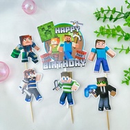 Mine Craft TNT - Topper Cake Birthday Hiasan Kue Ultah - MINITOP