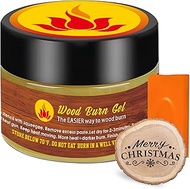1DFAUL Wooden Burning Paste, 4 OZ Wood Burn Gel with Silicone Squeegee for Crafting, Drawing and DIY