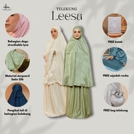 Hanna Mirae Telekung LEESA Material Jacquard Silk Satin Exclusive Lembut Sejuk Elegant Hadiah Hantar