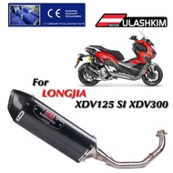 Motorcycle Exhaust System Carbon Fiber Exhaust Pipe For LONGJIA XDV 250 Si XDV 300 i Muffler Exhaust