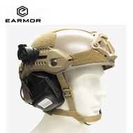 EARMOR นักแสดง MtekFLUX หมวกกันน็อคทหาร M-LOK วงโคจร M13 ที่วางหูฟังที่ครอบหูยุทธวิธี