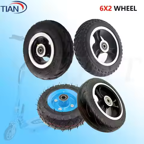 6X2 Tyres 6 Inch Scooter Wheel Set Electric Scooter Wheel Chair Truck Electric Scooter F0 Pneumatic