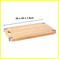 ◩ ﹊ ∈ Eurochef by Winland Non-slip Pure thick Bamboo Cutting Board Wooden Food Serving Tray Choppin