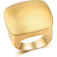 GoldandSilverRingsforWomen,ChunkySignetStatementRingsGoldPlatedBandRingWideMetalSquareRingsCocktailC