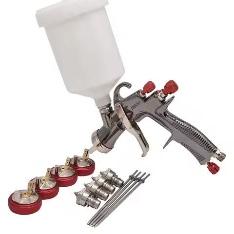 R500 LVLP Air Spray Gun 1.3mm 1.5mm 1.7mm 2.0mm Nozzle Gravity Feed Paint Spray Gun Car Painting Gun