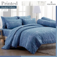 FOUNTAIN 🔥HOT DEAL🔥 จัดเต็ม ! (ลายขายดี) ลายทั่วไป ผ้าปูที่นอน รวมผ้านวม Fountain ฟาวเท่น ขนาด 5 แล