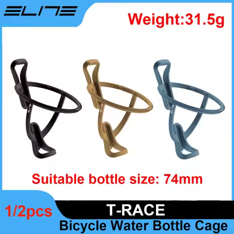 1/2 pcs Elite T-RACE Bicycle Water Bottle Cage Mountain Bike Fibreglass Ultra-light Cycling Kettle f