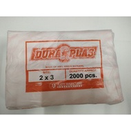 1 ream 20x100's 2x3 Dura Orange 0.002 Clear