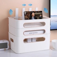 严选家用wifi插座电视机顶盒置物架放置电线整理路由器收纳盒