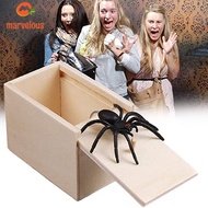 [Halloween Decor] Spider Prank Box Handcrafted Wooden Surprise Box Fun Practical Surprise Joke Boxes Halloween Haunted House Party Decor