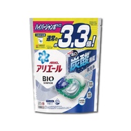 【日本P&amp;G】Ariel BIO新4D炭酸機能活性去污洗衣凝膠球39顆/袋 藍袋淨白型