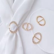 Simple Fashionable Japanese Buckle Pig Nose Silk Scarf Buckle Scarf Ring Buckle Square Scarf Scarf B