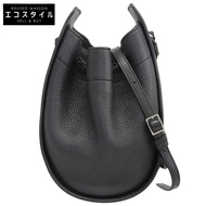The Row 女士抽繩皮革肩背包，黑色 [二手]