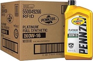 Pennzoil Platinum Full Synthetic Motor Oil 0W-16, 1 Quart - Pack of 6