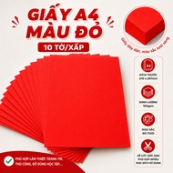 Red A4 paper || Combo of 10 sheets of 160gsm red A4 paper