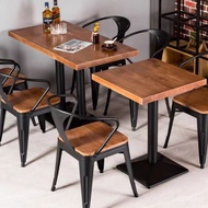 American Style Table and Chair Bar loft Vintage Dining Table and Chairs Solid Wood Combination Table