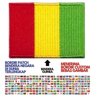 Bet FLAG EMBROIDERED PATCH / GUINEA AFRIKA COUNTRY FLAG