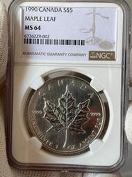 加拿大1990楓葉銀幣1盎司6308