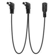 GELRHONR Daisy Chain Guitar Effect Pedal Power Supply Splitter Cable,Right Angle DC 5.5x2.1mm Cable,