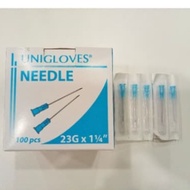 UNIGLOVES NEEDLE 23G /24G /25G  - 100PCS/BOX - EXP: 04/2026