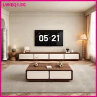 TV Cabinet 2025 Spot Solid Wood TV Cabinet Console Coffee Table Combination Living Room Walnut Color