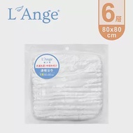 L’Ange 棉之境 6層紗布連帽浴巾 80cmx80cm - 白色