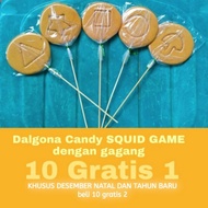 Dalgona Candy SQUID GAME || Dalgona Candy With Handle Like lollipop