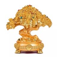 Gold Money Tree Gold Prosperity Tree wealth Tree Fengshui Good Luck Charm Tree of Money Gold Decor