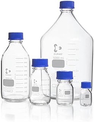 DWK Life Sciences SD-0808 Duran Laboratory Bottle, with Screw Cap and Pouring Ring, GL 45 Thread Siz