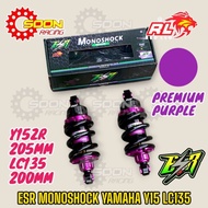 ESR Y15 Y16 LC 125Z RR MONOSHOCK RACING 200MM 205MM RED LEO YAMAHA Y15ZR LC135 125ZR KAWASAKI RR150